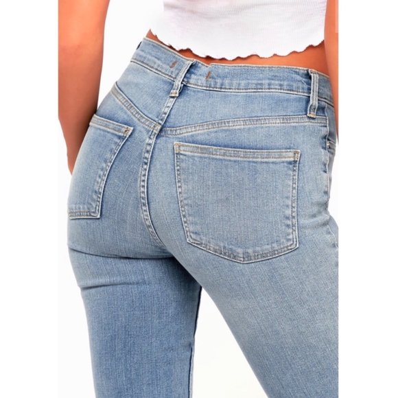 Free People Long & Lean Light Wash Denim Jeans - Picture 3 of 7